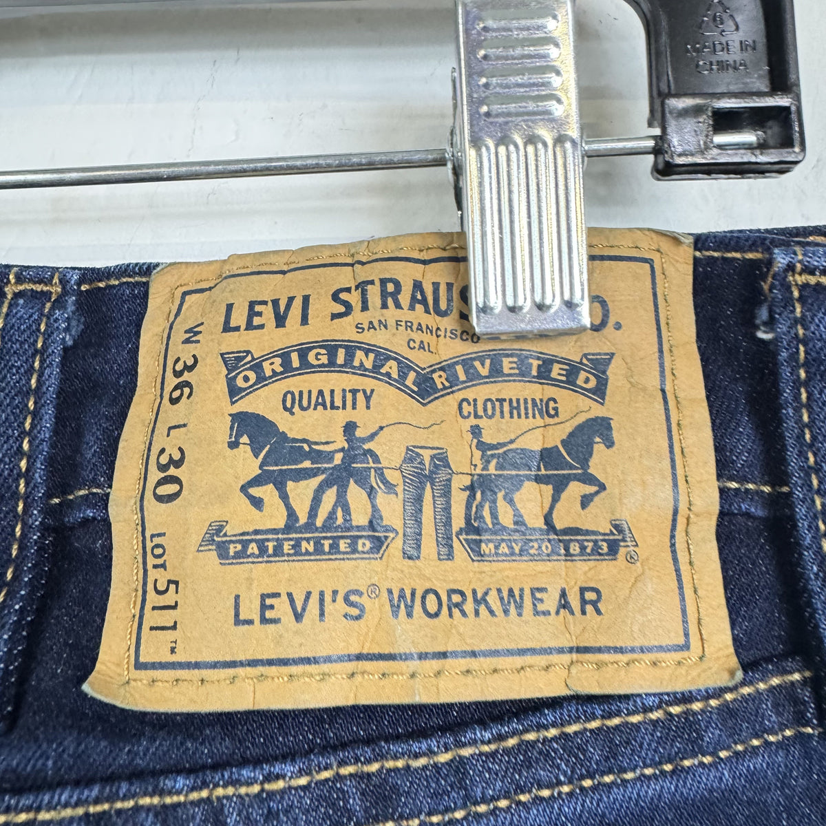 Levi Strauss & Co. Blue Straight Cut Jeans Men's Size 36x30