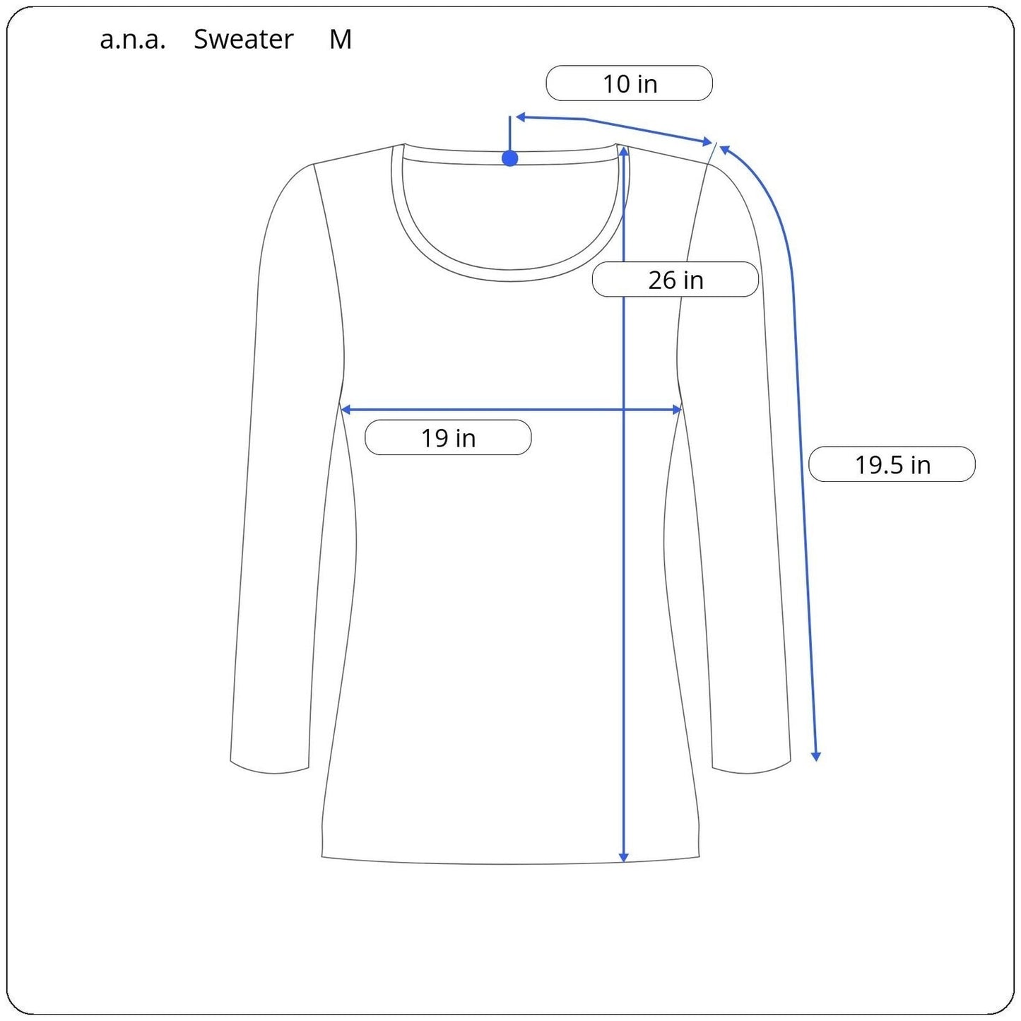 A.N.A. Long Sleeve Sweater Women's Size Medium