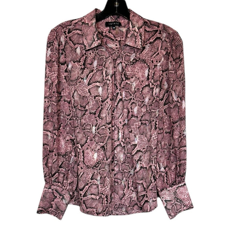 1. State Long Sleeve Sheer Blouse Women's Size Medium
