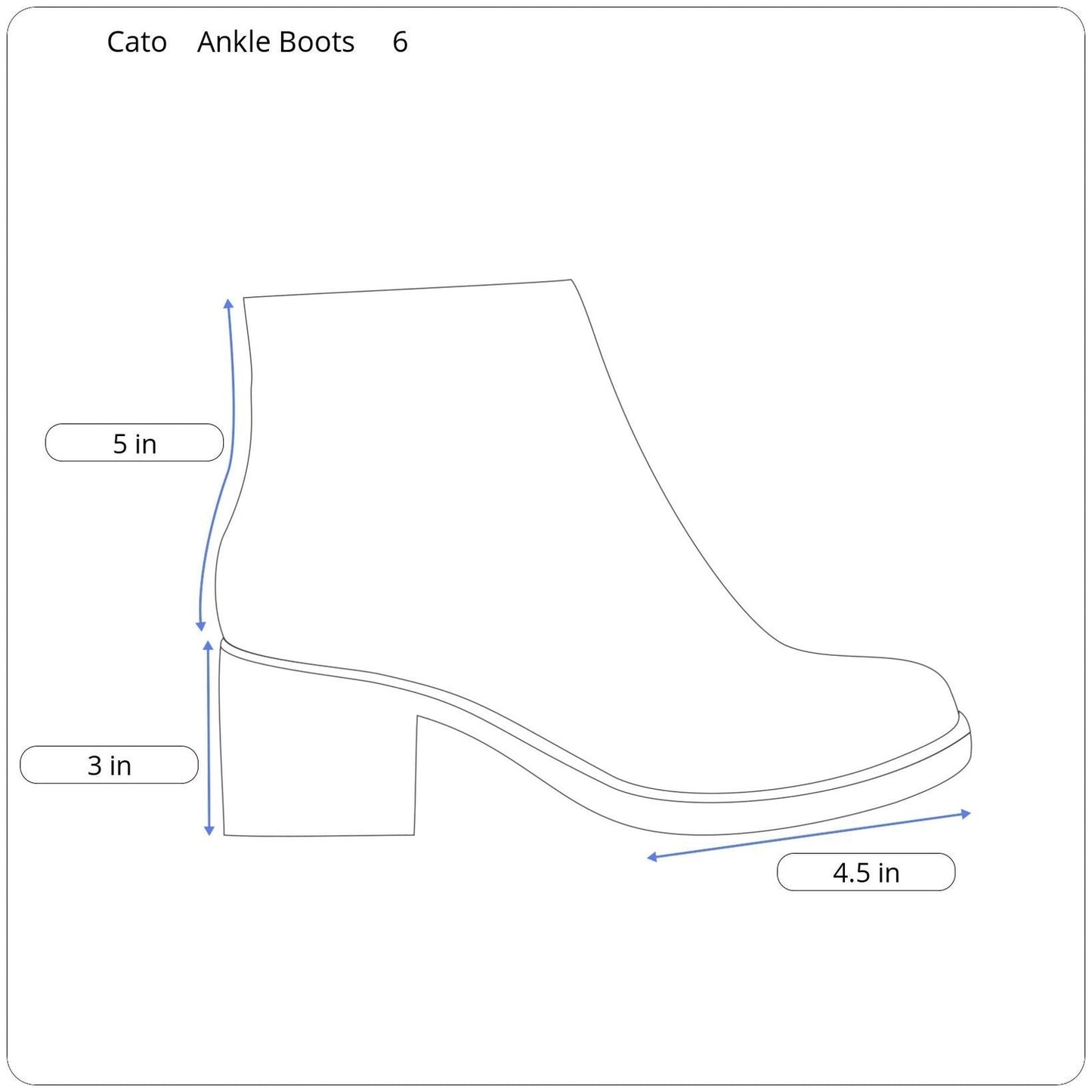Cato Ankle Boots Women Size 6