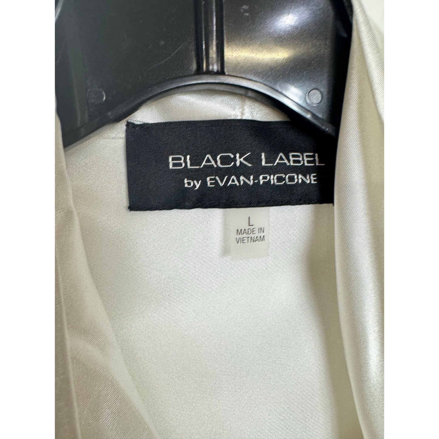 Black Label by Evan Picone White Sleeveless Blouse Women's Large