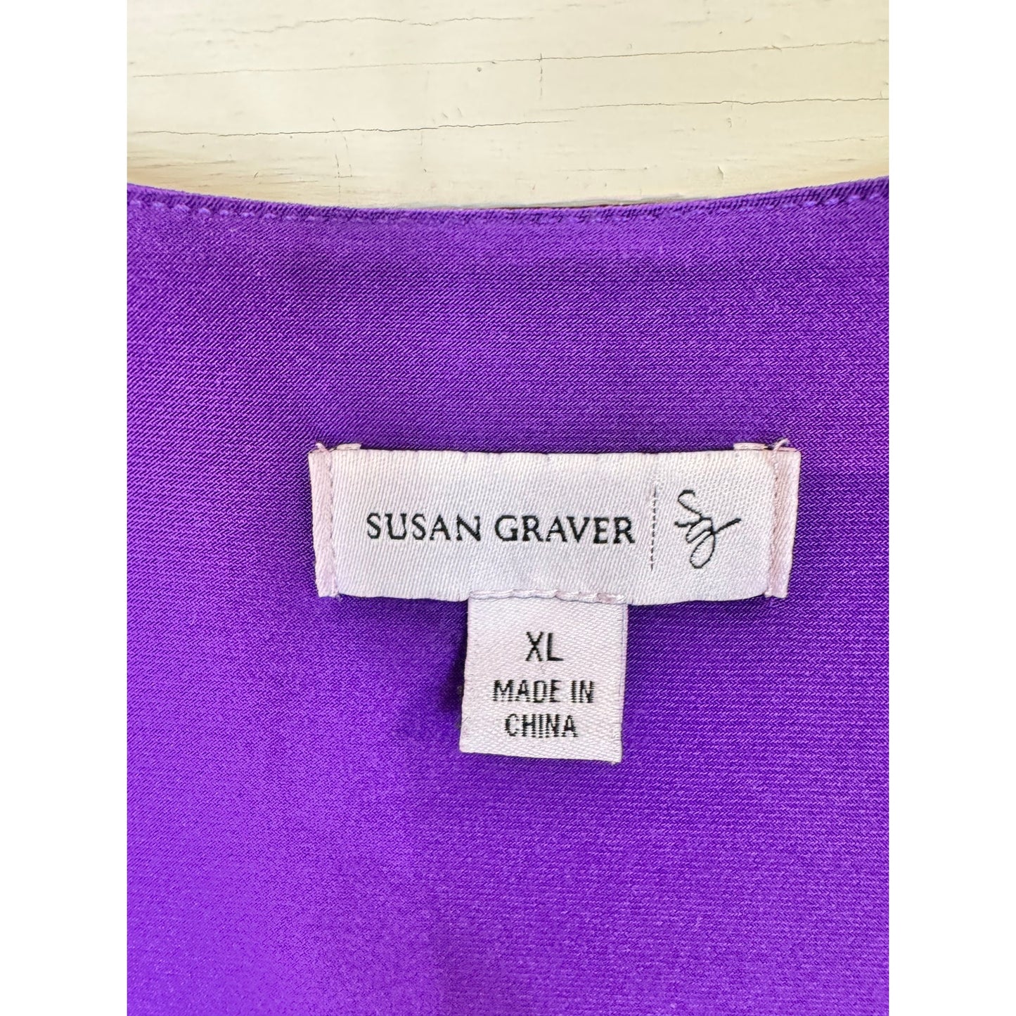 Susan Graver 3/4 Sleeve Blouse Women's Size XL