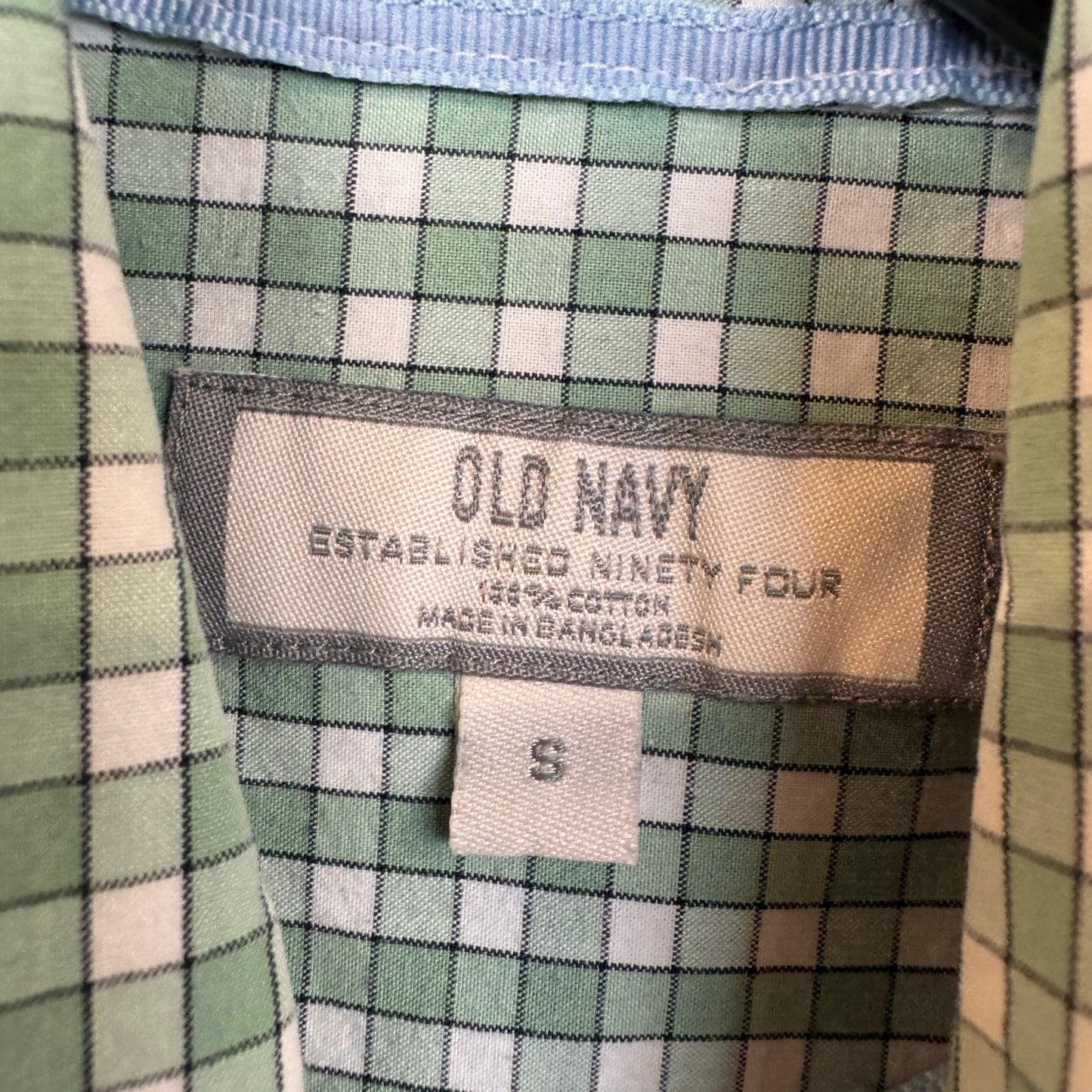 Old Navy Green Button Up Shirt Men's Size Small