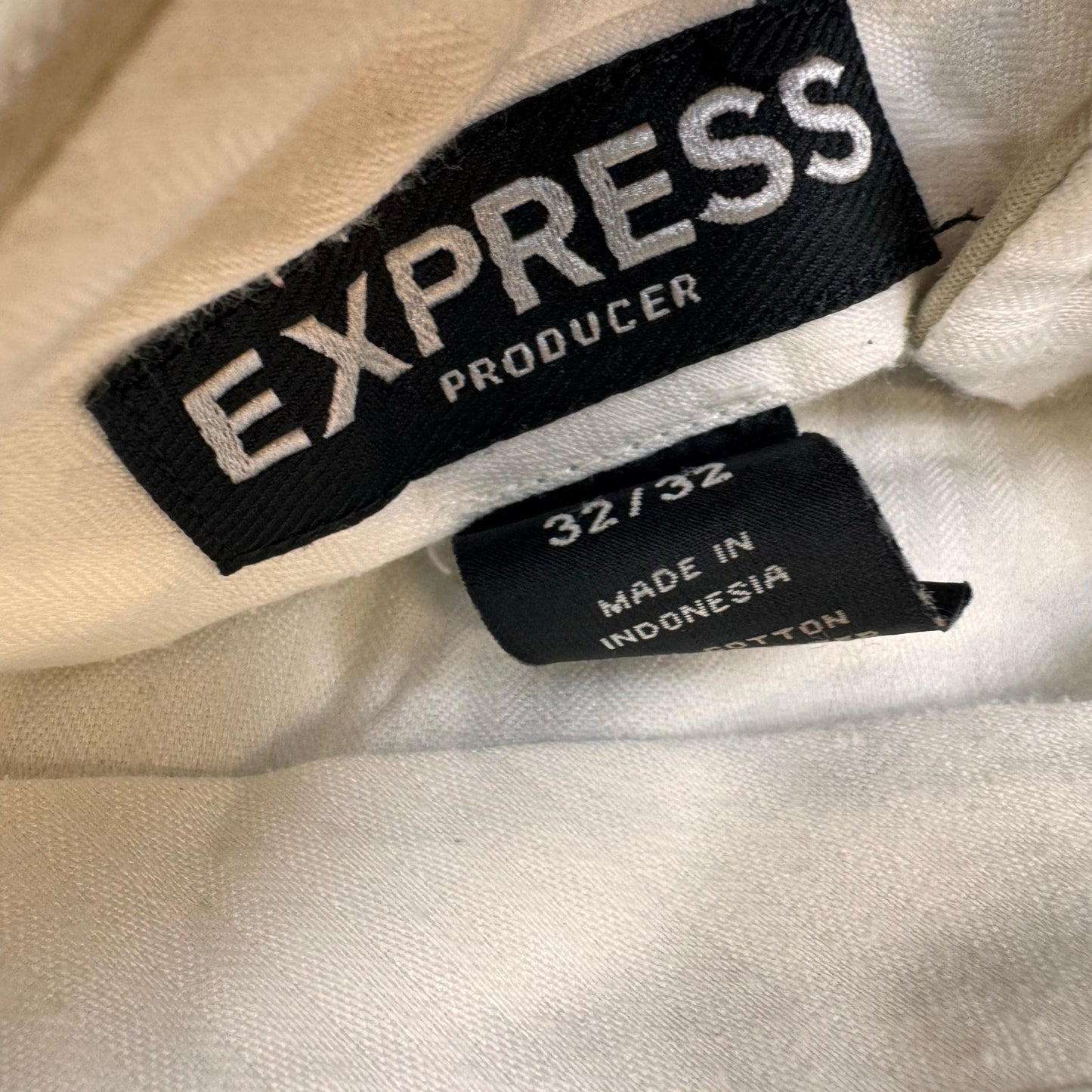 Express Beige Striped Dress Pants Men's Size 32x32