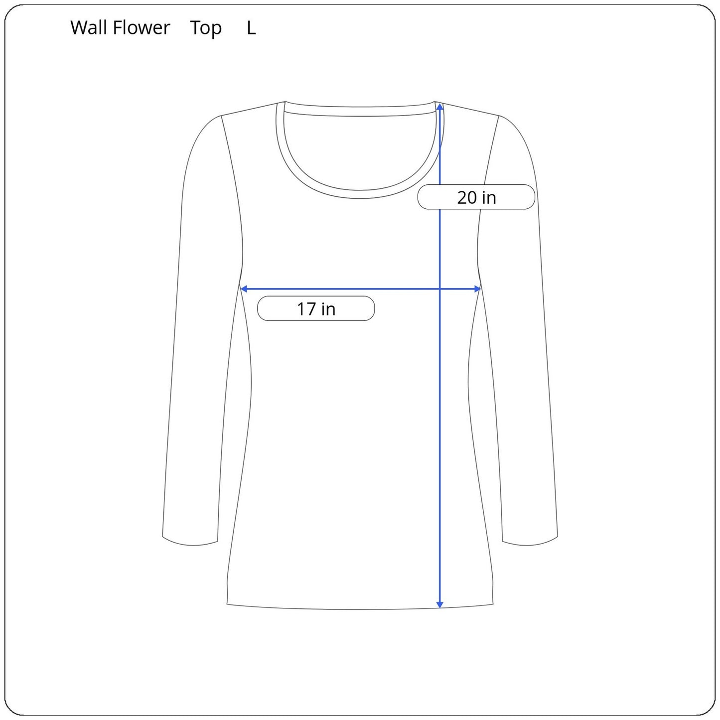 Wall Flower 3/4 Sleeve Top Women's Size Large