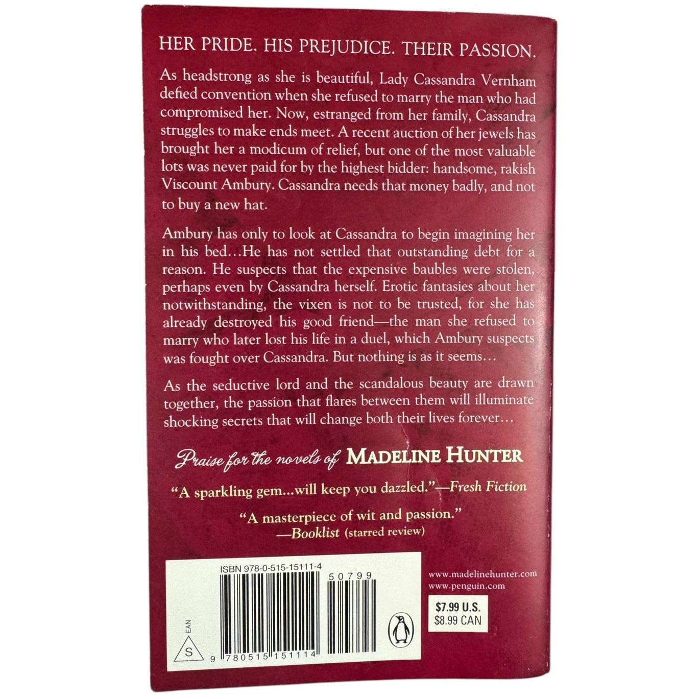 The Conquest of Lady Cassandra by Madeline Hunter (Paperback)