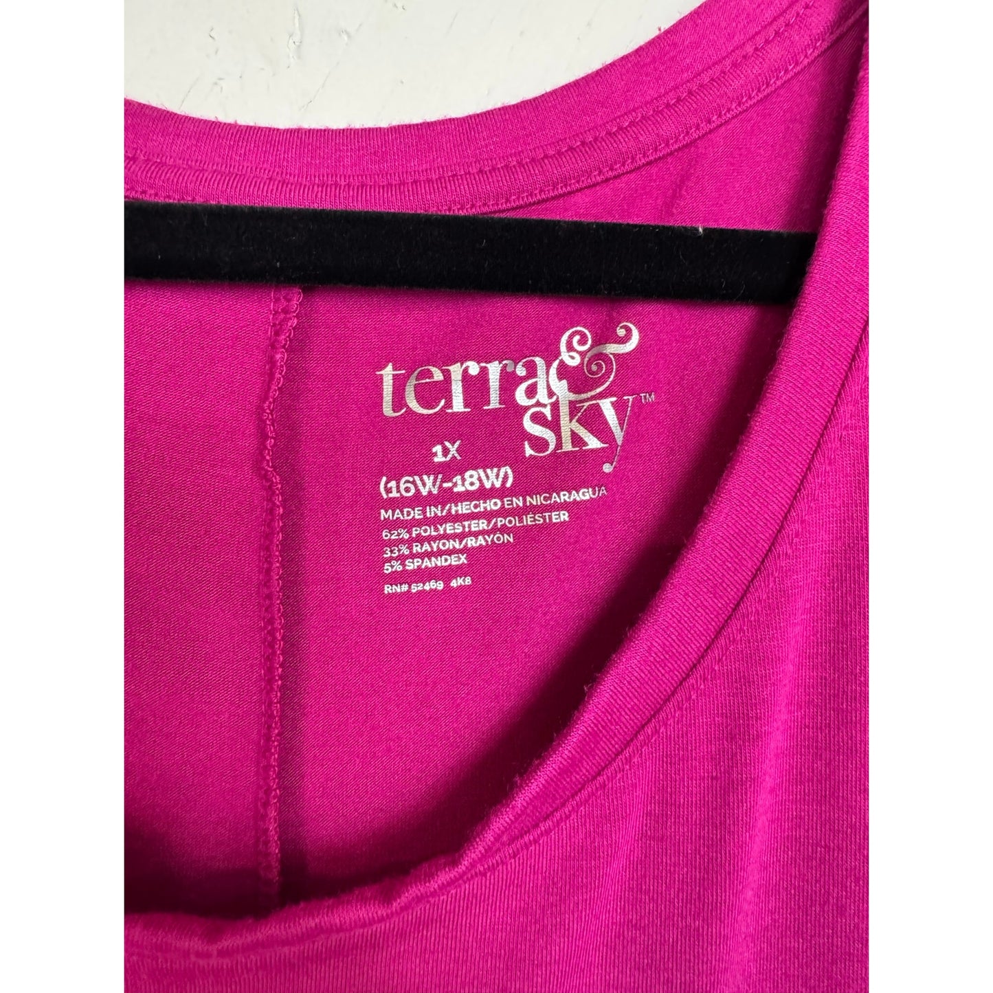 Terra & Sky Pink Tank Top Women's 1X