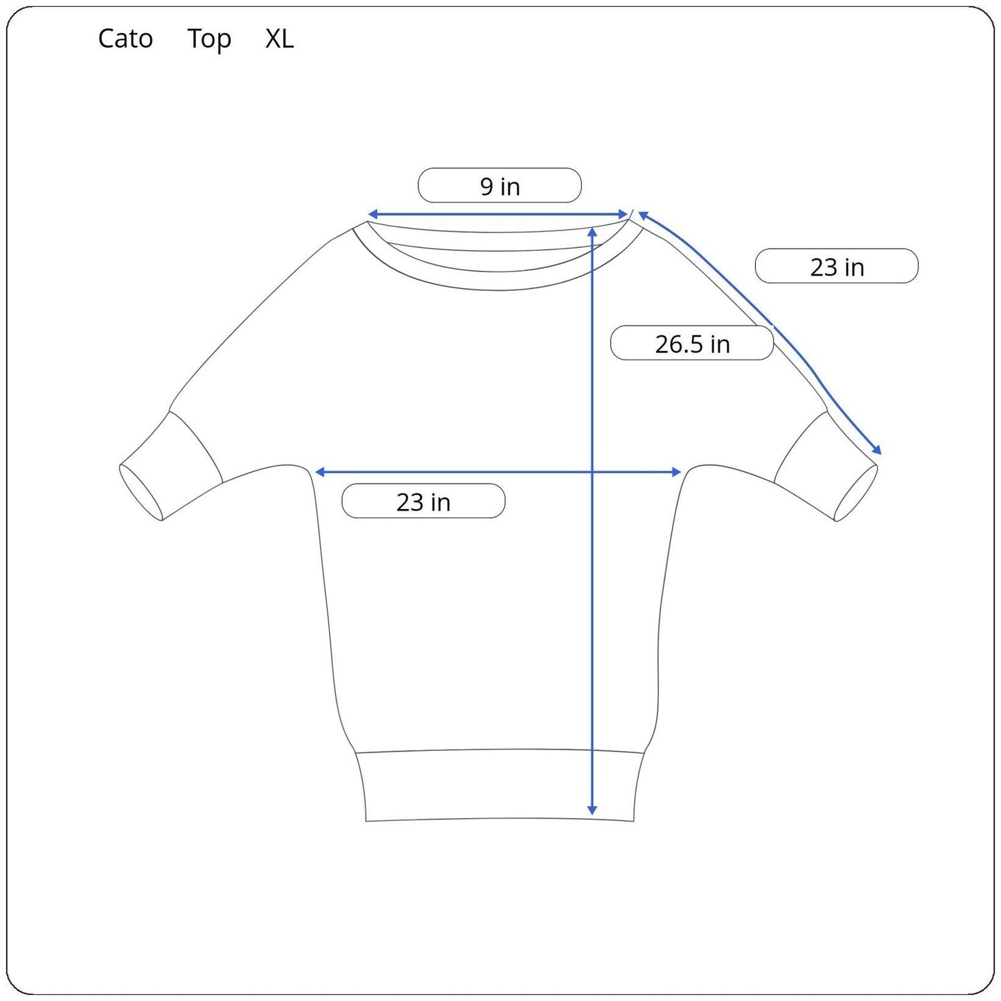 Cato Long Sleeve Top Women's Size XL