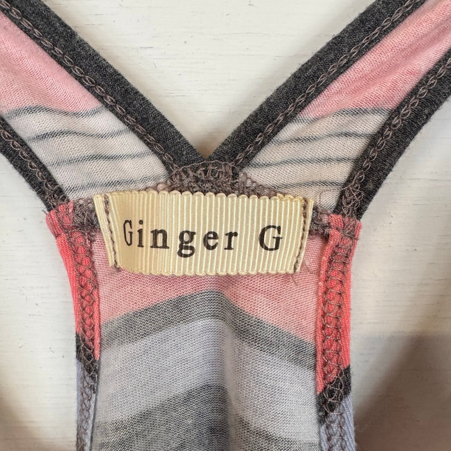 Ginger G Striped Tank Top Women's Size Small