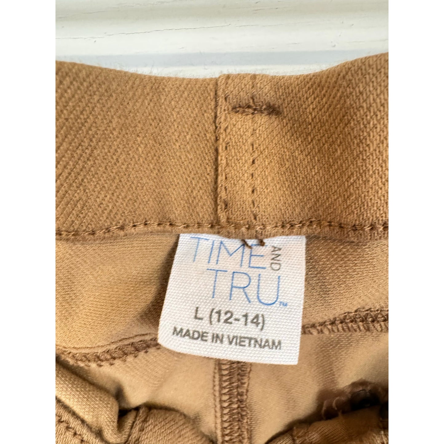 Time and Tru Brown Skinny Capri Pants Women's Size Large