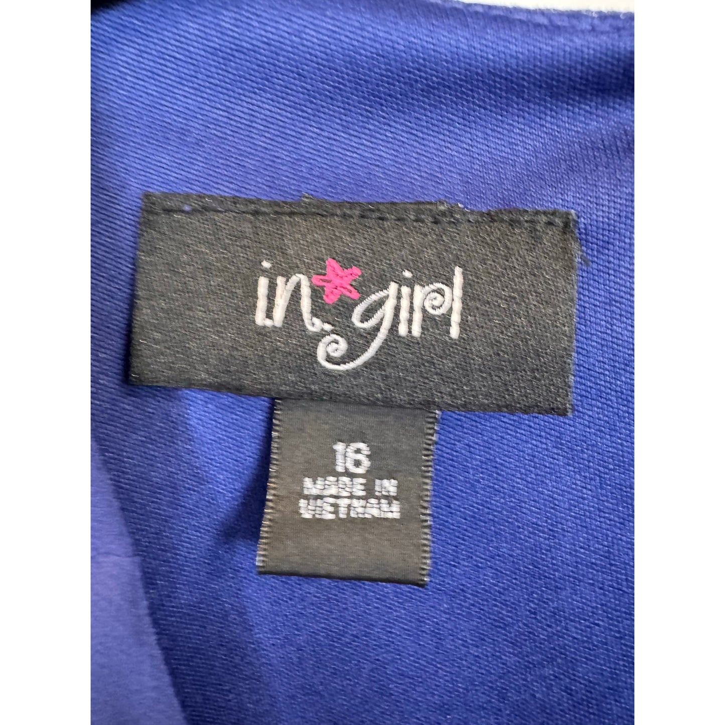 I.N. Girl Blue Sleeveless Dress Girl's Size 16