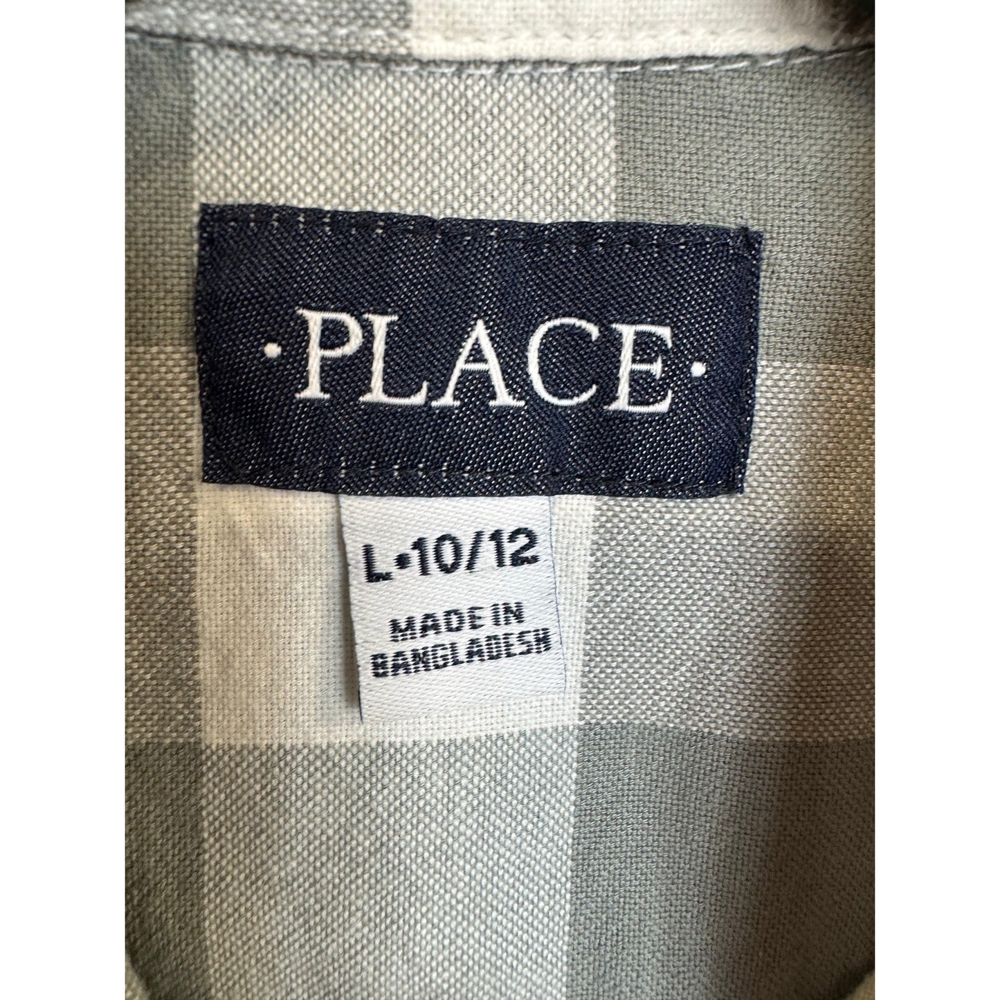 The Children's Place Long Sleeve Button Up Shirt Boy's Size Large (10-12)