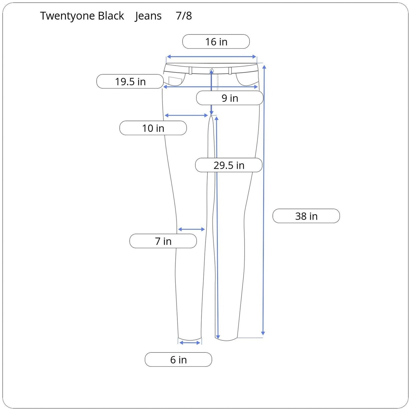 Twentyone Black Mid-Rise Skinny Flex Jeans Women Size 7/8