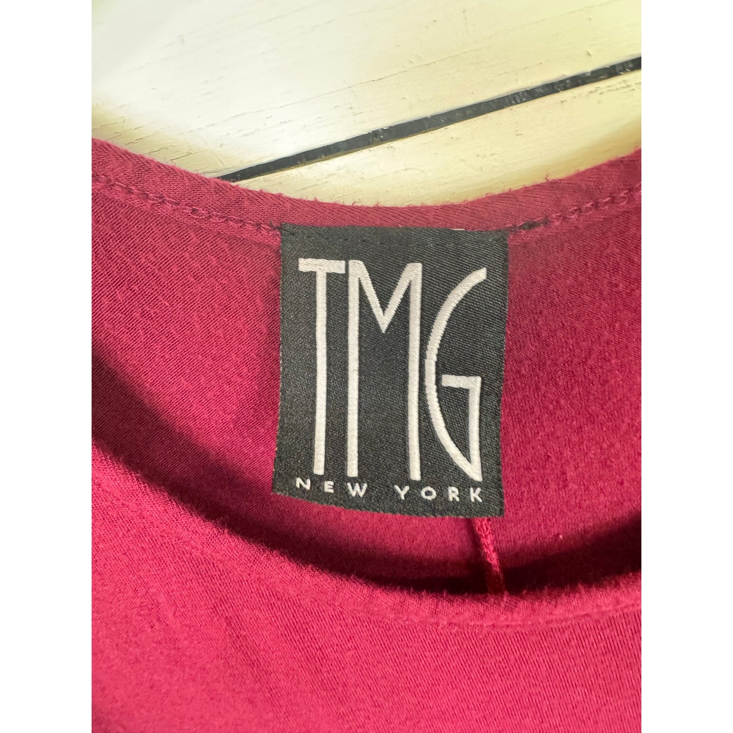 Tmg Red Knee Length Dress Women's Large