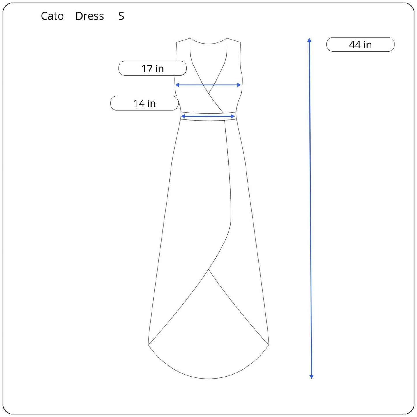 Cato Sleeveless Dress Women's Size Small