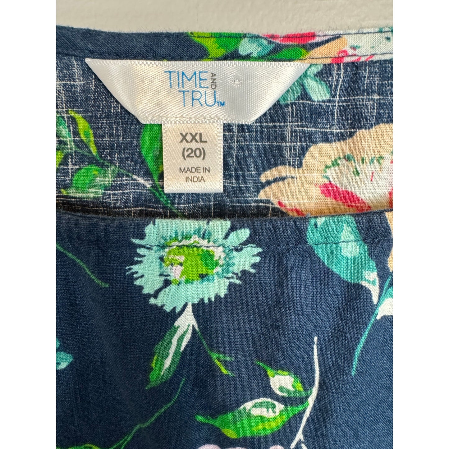 Time and Tru 3/4 Sleeve Blouse Women's Size XXL