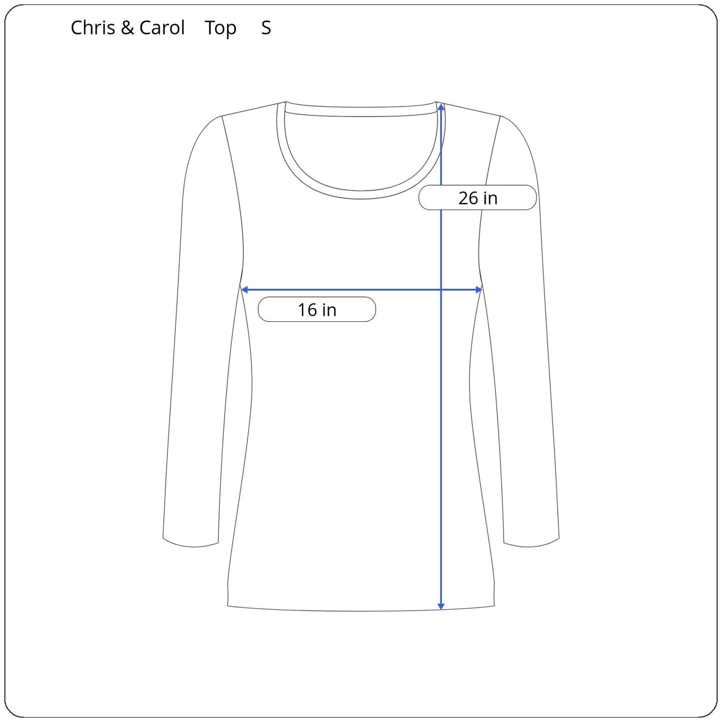 Chris & Carol Long Sleeve Top Women's Size Small