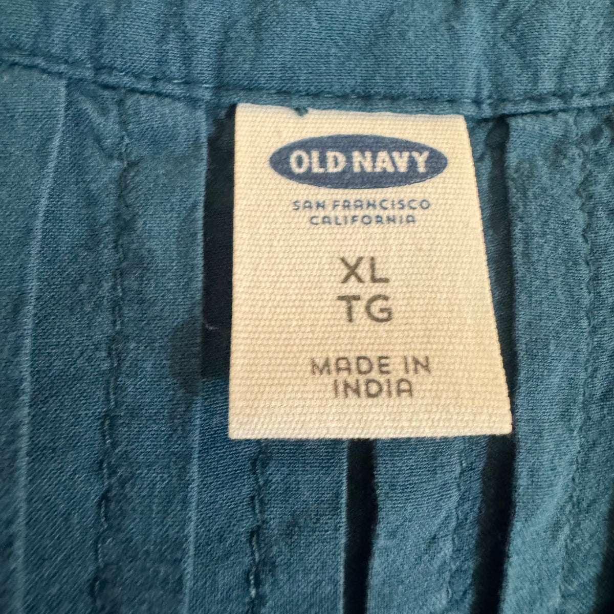 Old Navy Pleated Flutter Blouse Teal XL - Image 3