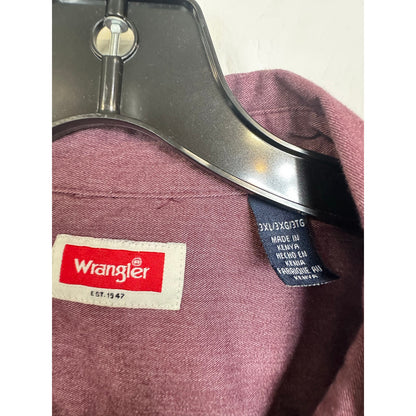 Wrangler Purple Long Sleeve Button Up Shirt Men's 3XL