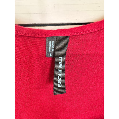 Maurices Short Sleeve Blouse Women's Size Large