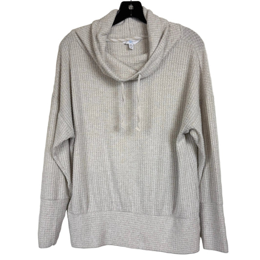 Time And Tru Beige Long Sleeve Cowl Shirt Women's Size Medium