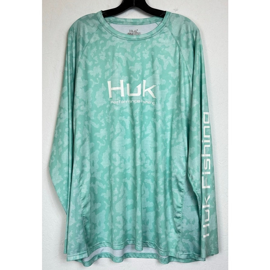 Huk Green Long Sleeve Shirt Men's 3XL
