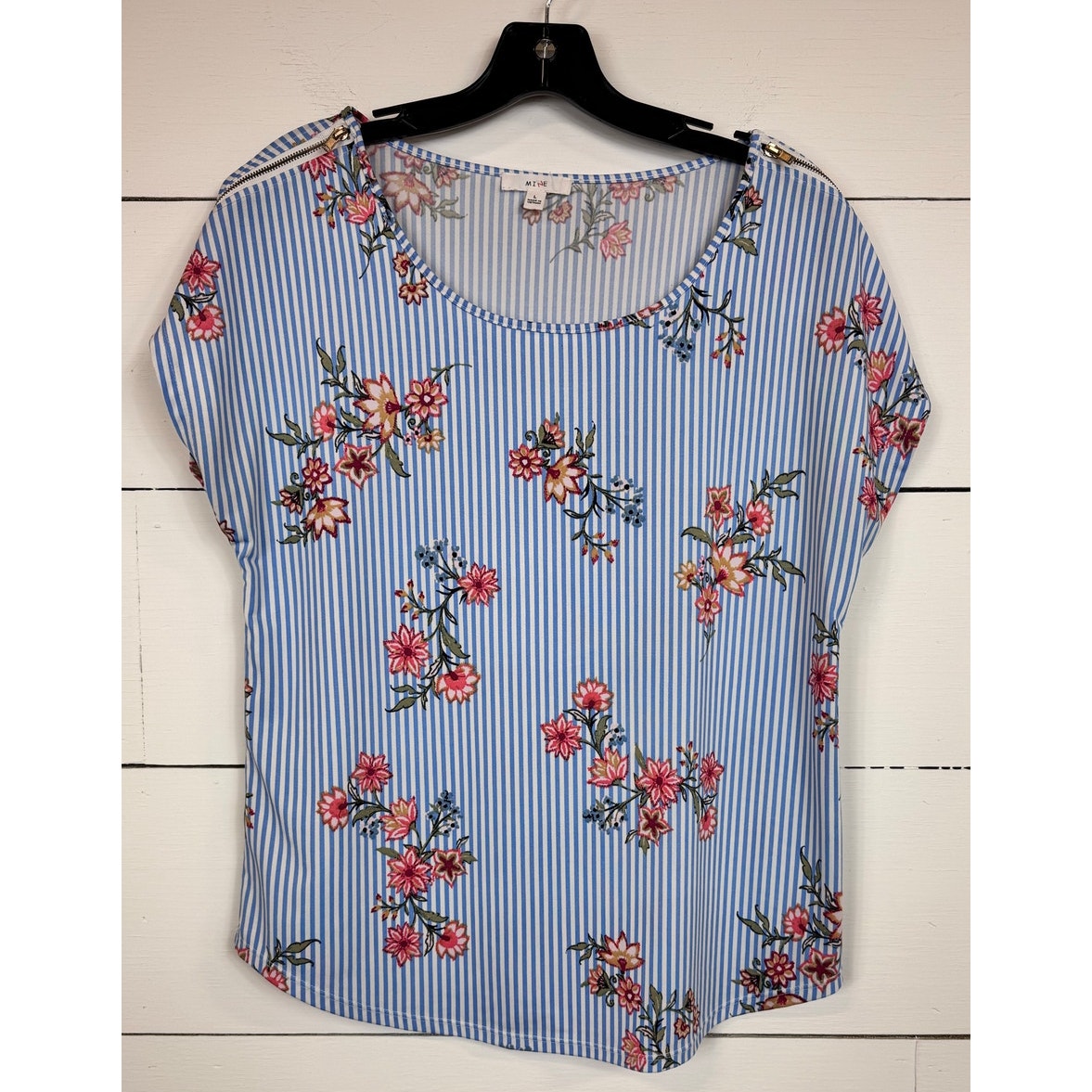 Mine Short Sleeve Blouse Women's Size Large