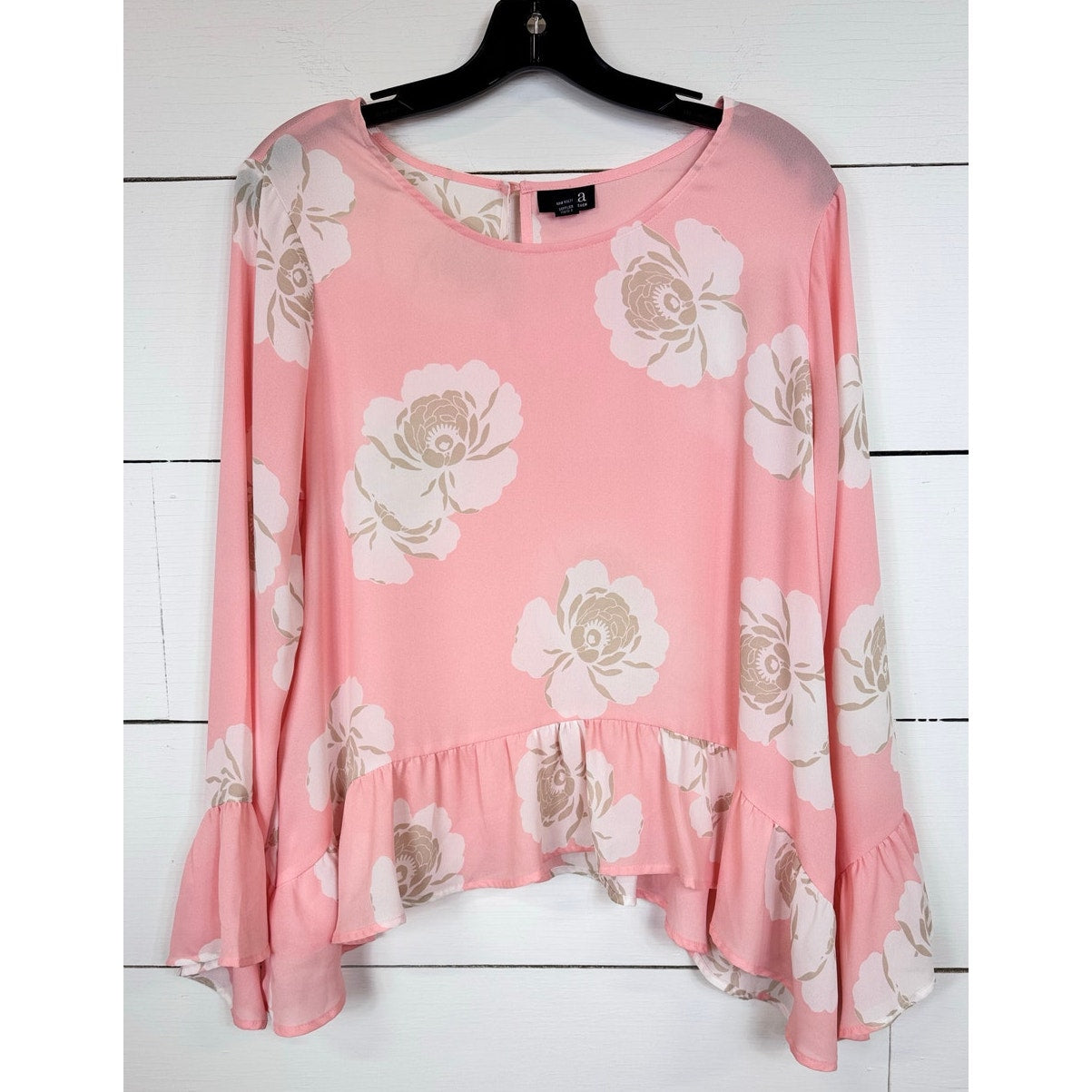 A.N.A. Long Sleeve Blouse Women's Size Large