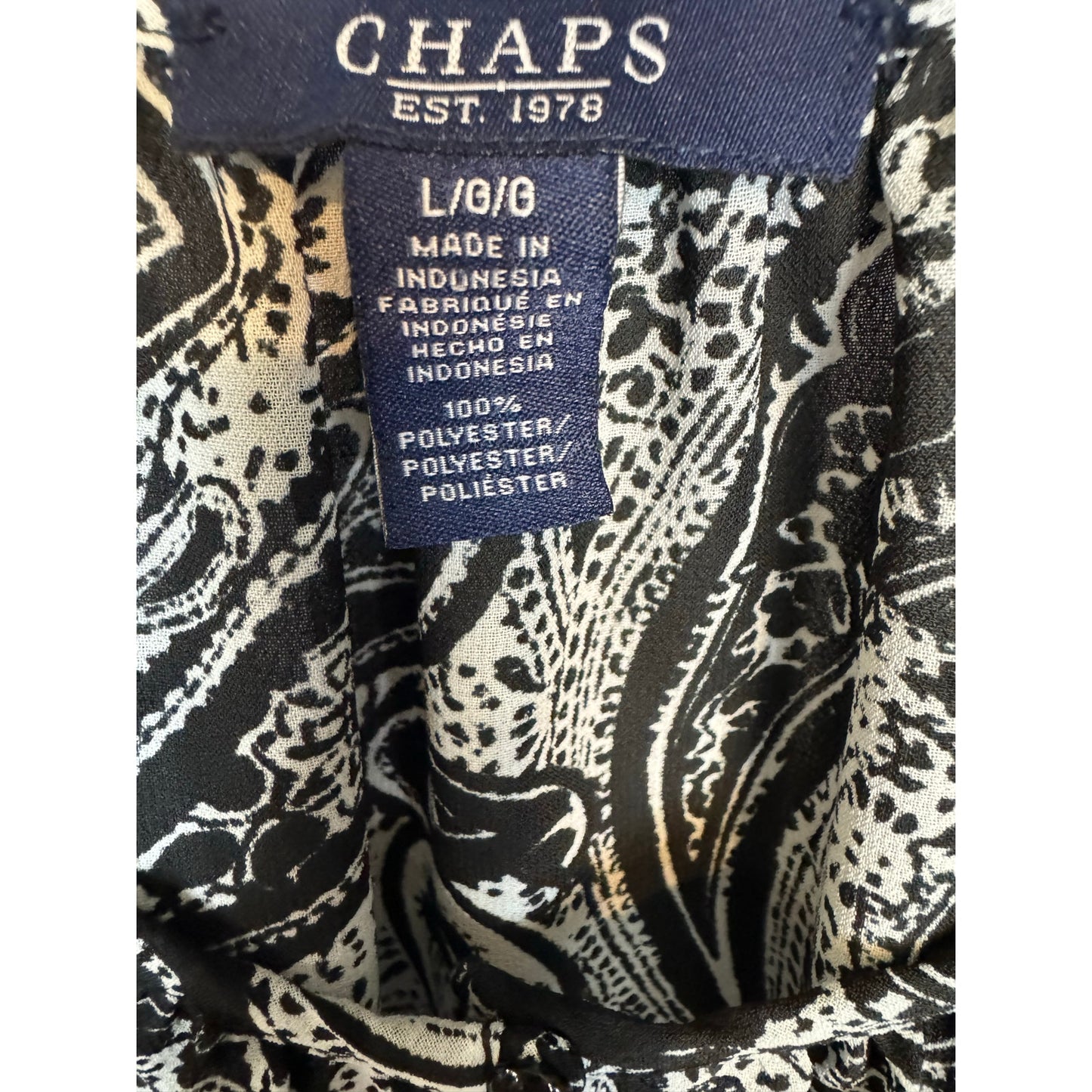 Chaps Long Sleeve Blouse Women's Size Large