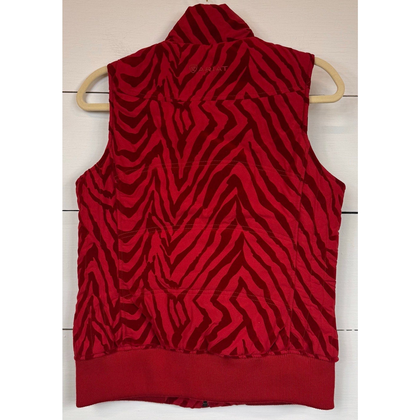 Ariat Red Animal Print Vest Women's Size Small