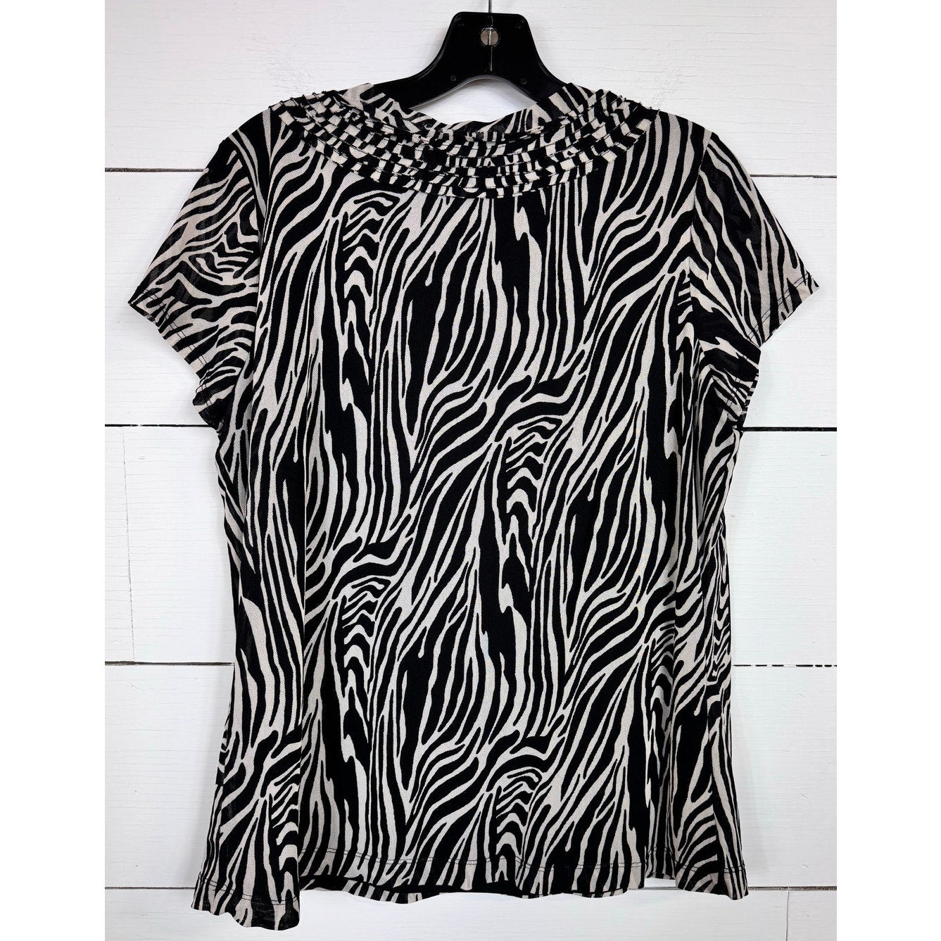 Dana Buchman Short Sleeve Blouse Women's Size Large