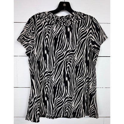 Dana Buchman Short Sleeve Blouse Women's Size Large