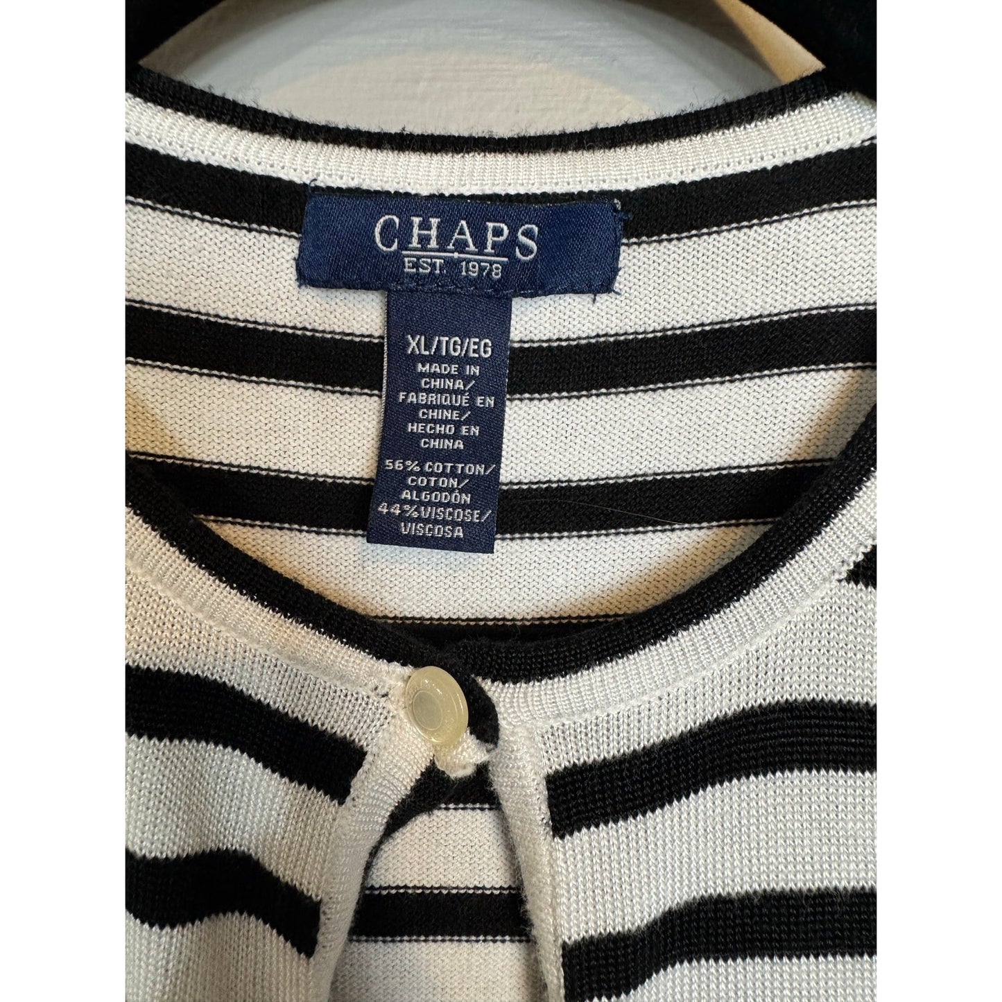 Chaps 3/4 Sleeve Cardigan Women's Size XL