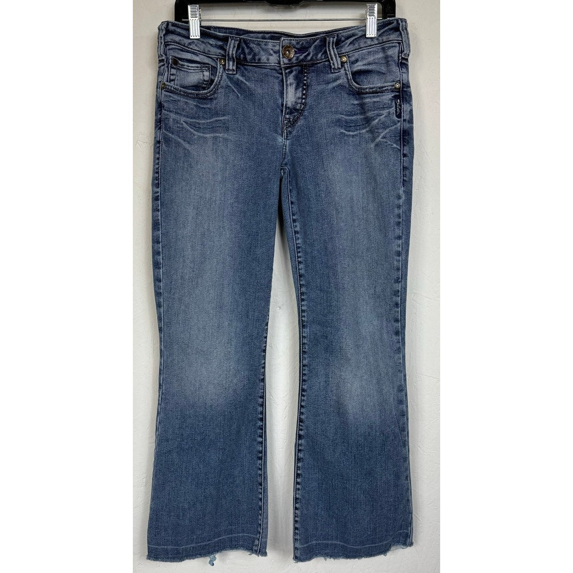 Silver Blue Cropped Jeans Women's 31