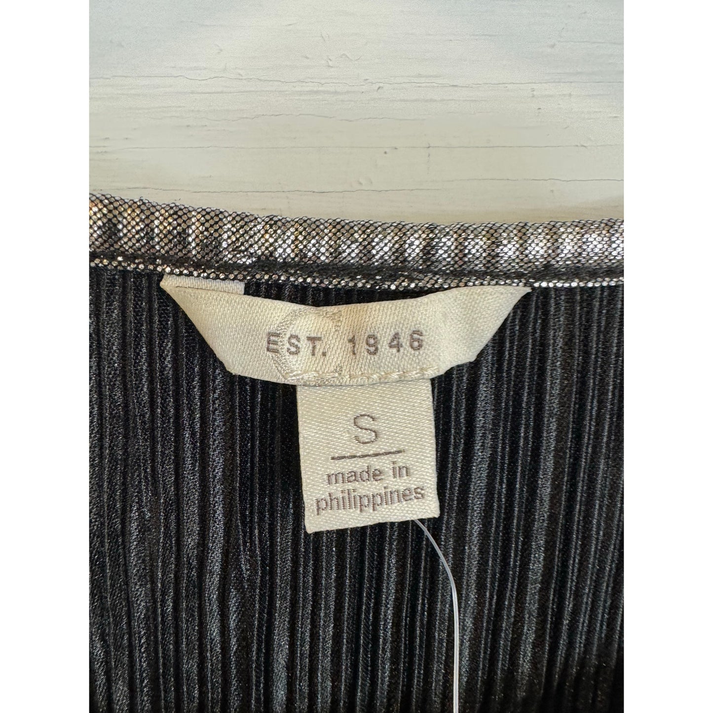 Cato 3/4 Sleeve Silver Blouse Women's Size Small