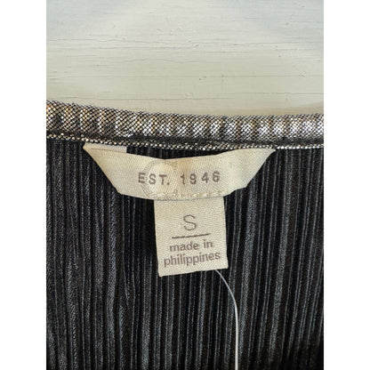 Cato 3/4 Sleeve Silver Blouse Women's Size Small