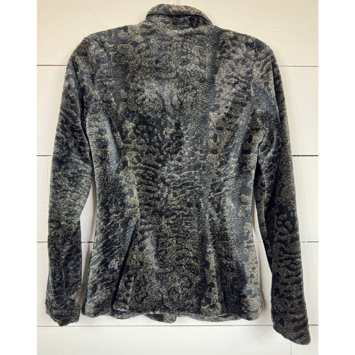 Betsey Johnson Faux Fur Black And Green Coat Women's Size Small