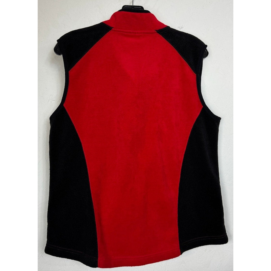 Kim Rogers Red & Black Fleece Vest Women's XL