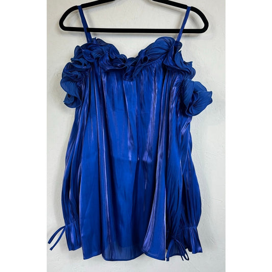 Cato Blue Long Sleeve Blouse Women's 26/28W