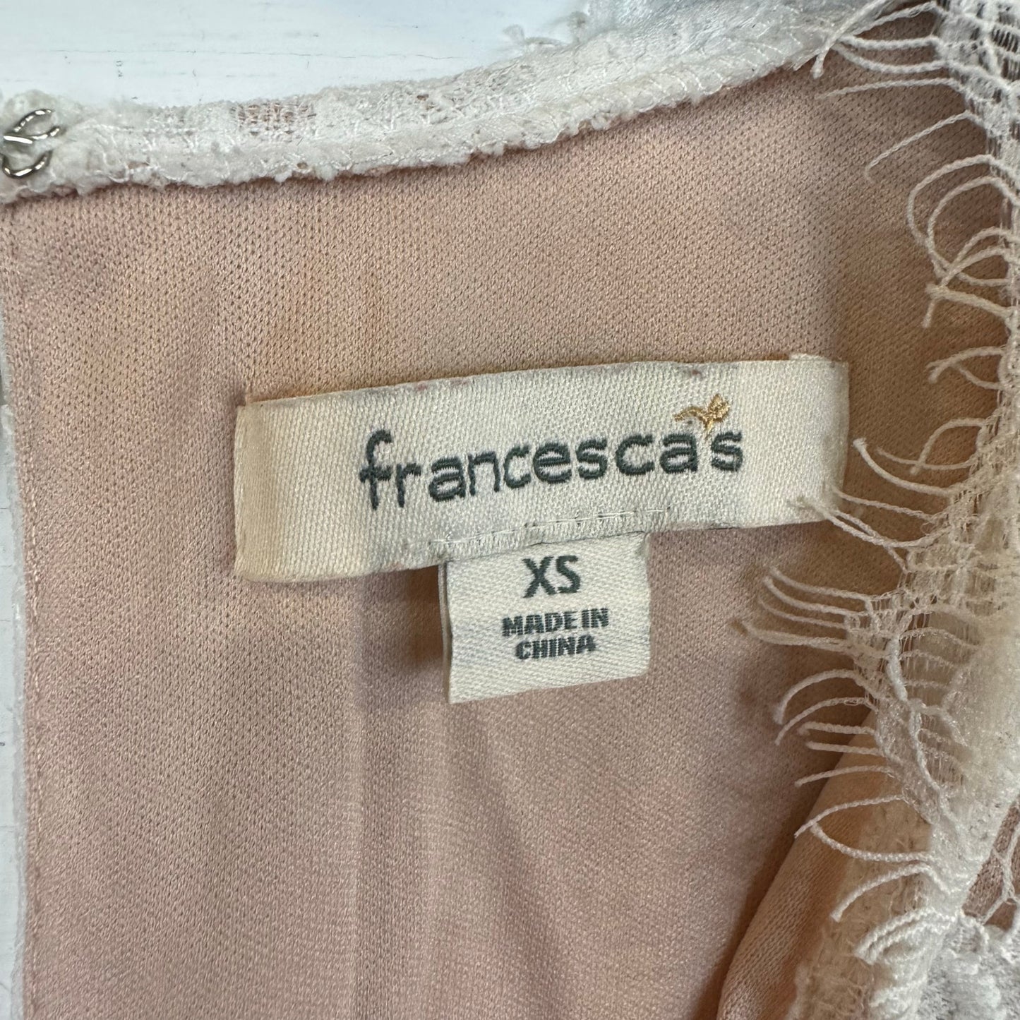 Francesca's White Lace Romper Women's Size XS
