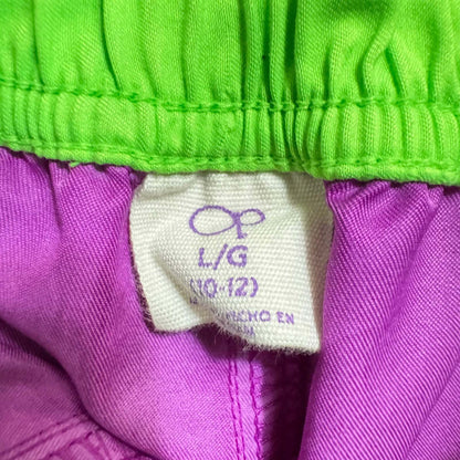 Op Purple And Green Shorts Girl's Size Large