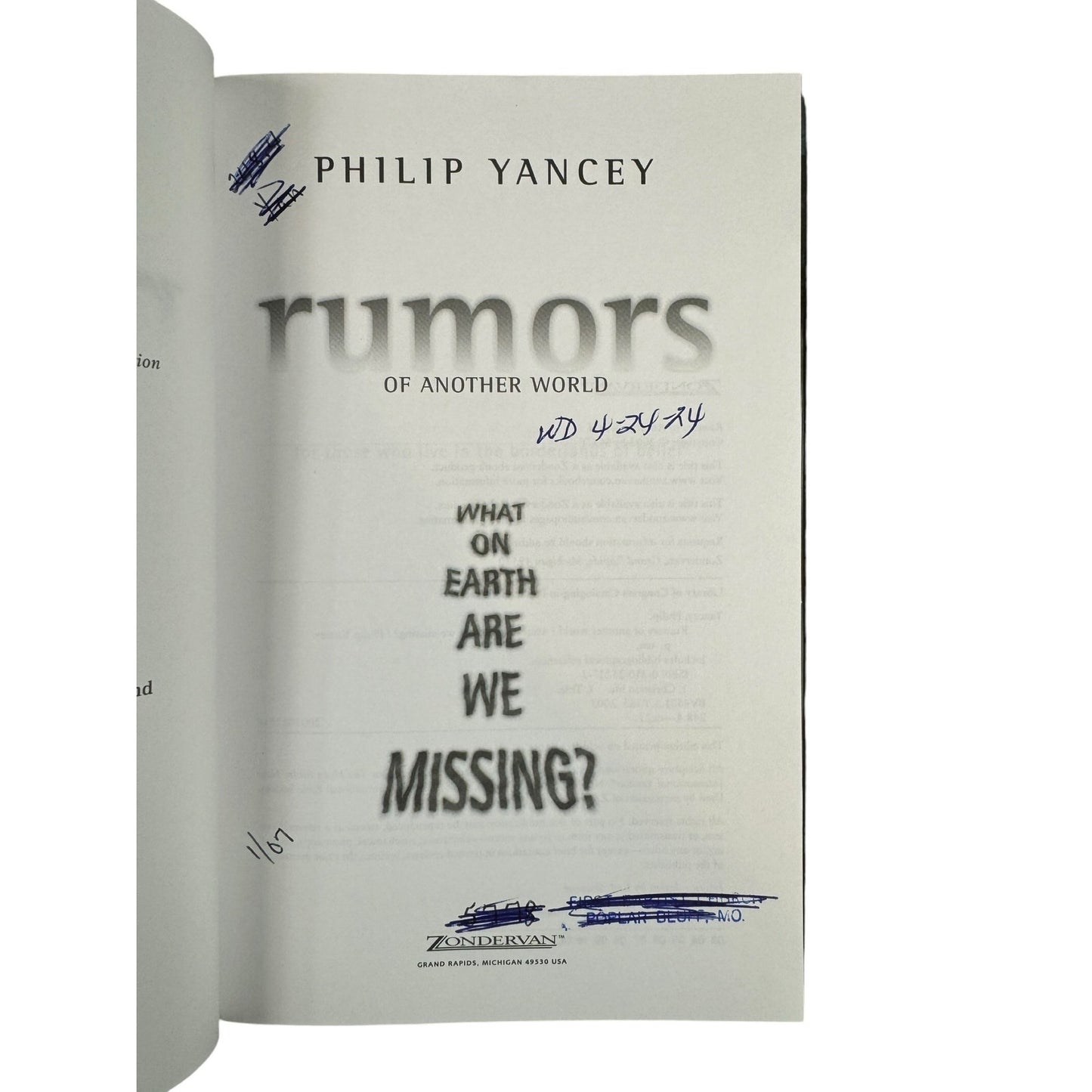 Rumors of Another World by Philip Yancey (Hardcover)