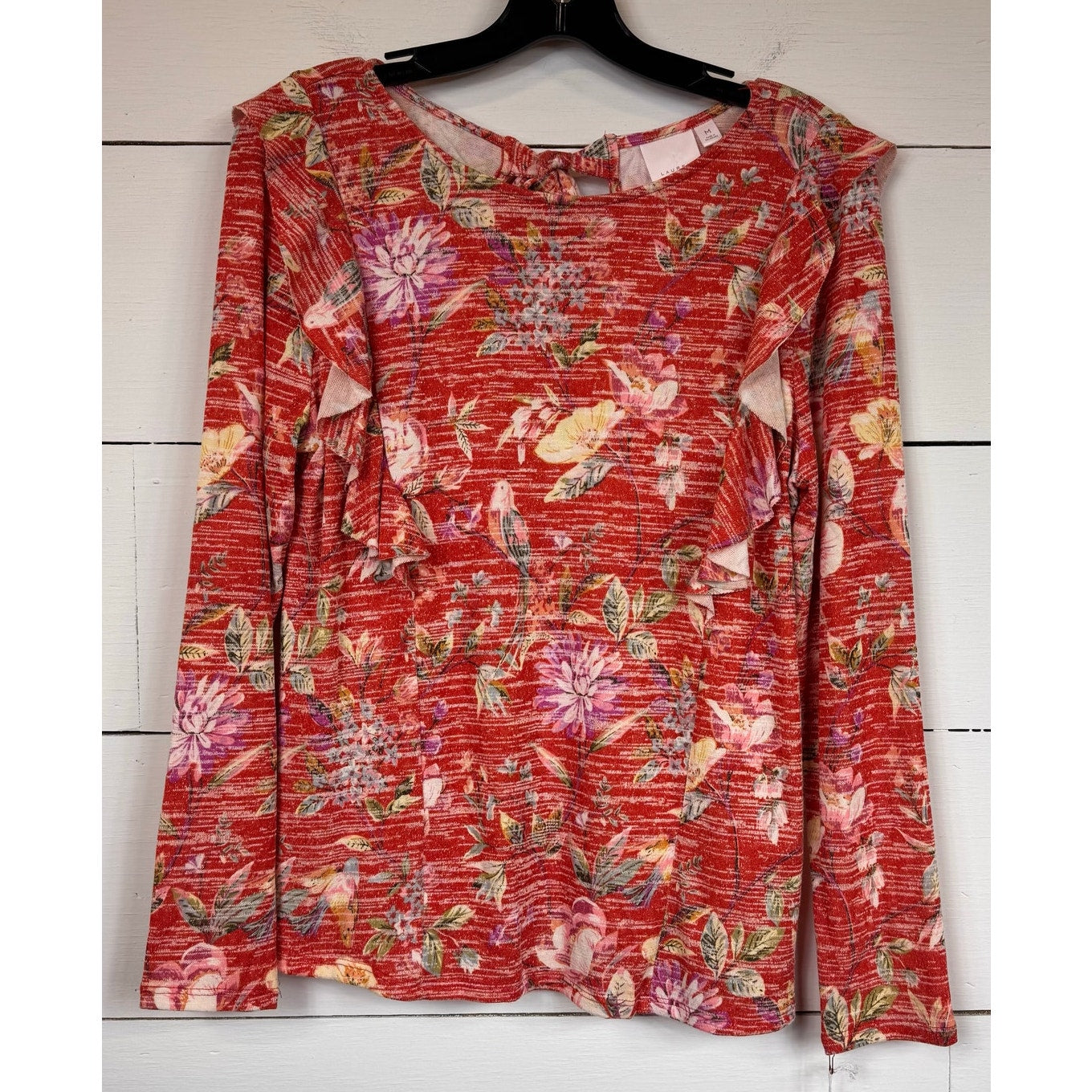 Lauren Conrad Long Sleeve Floral Blouse Women's Size Medium