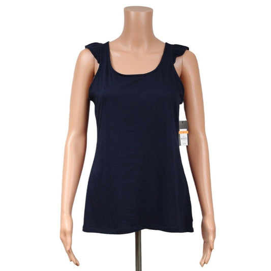 Crown & Ivy Medium Navy Sleeveless Top Cotton Modal - Image 1