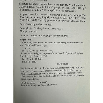 John Hagee What Every Man Wants in a Woman Hardcover Book 2005 - Image 6