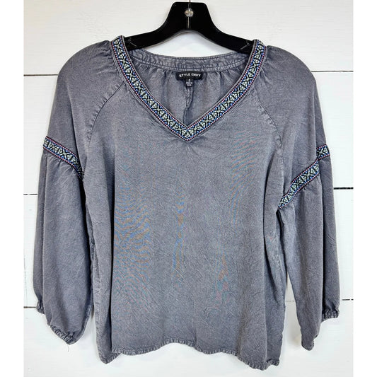 Style Envy 3/4 Sleeve Blouse Women's Size Small - Image 1
