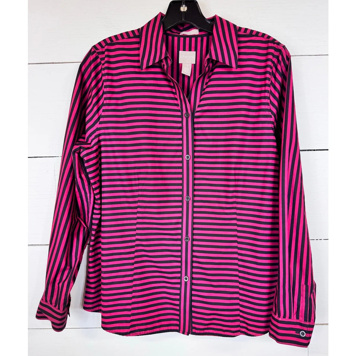 Chico's Button Up Shirt Women's Size 1 = Small - Image 1