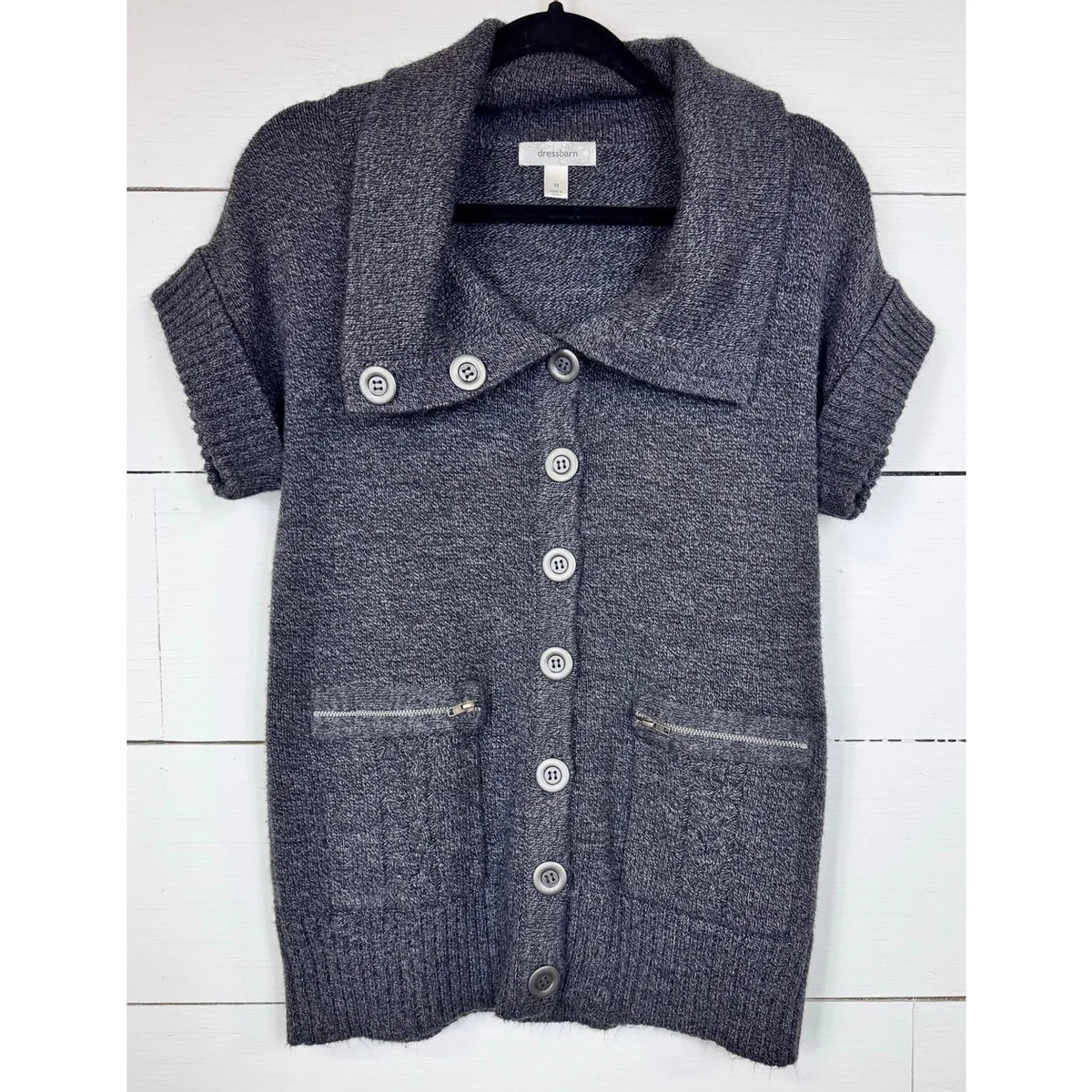 Dressbarn Short Sleeve Sweater Women's Size Medium - Image 1