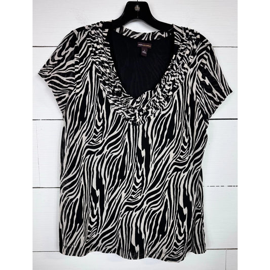 Dana Buchman Short Sleeve Blouse Women's Size Large - Image 1