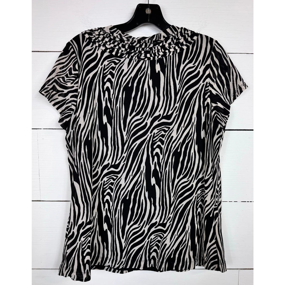 Dana Buchman Short Sleeve Blouse Women's Size Large - Image 2